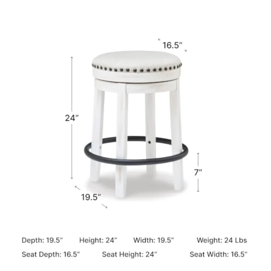 Valebeck Casual Upholstered Swivel Stool view 3