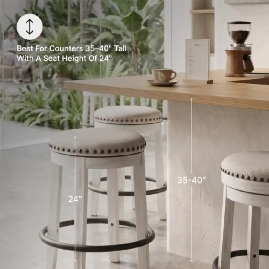 Valebeck Casual Upholstered Swivel Stool view 4