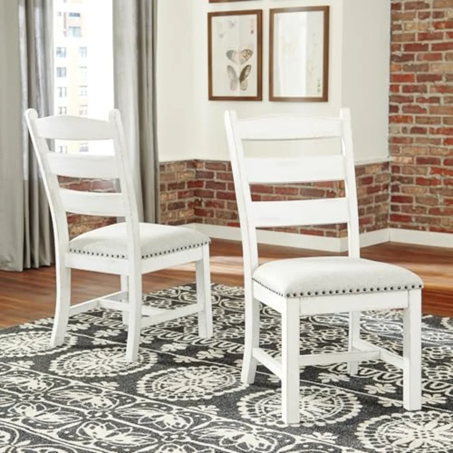 Valebeck Farmhouse Cushioned Dining Chair view 2