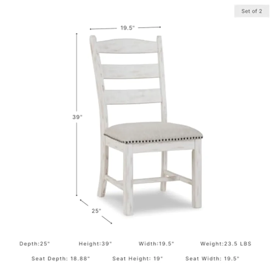 Valebeck Farmhouse Cushioned Dining Chair view 3