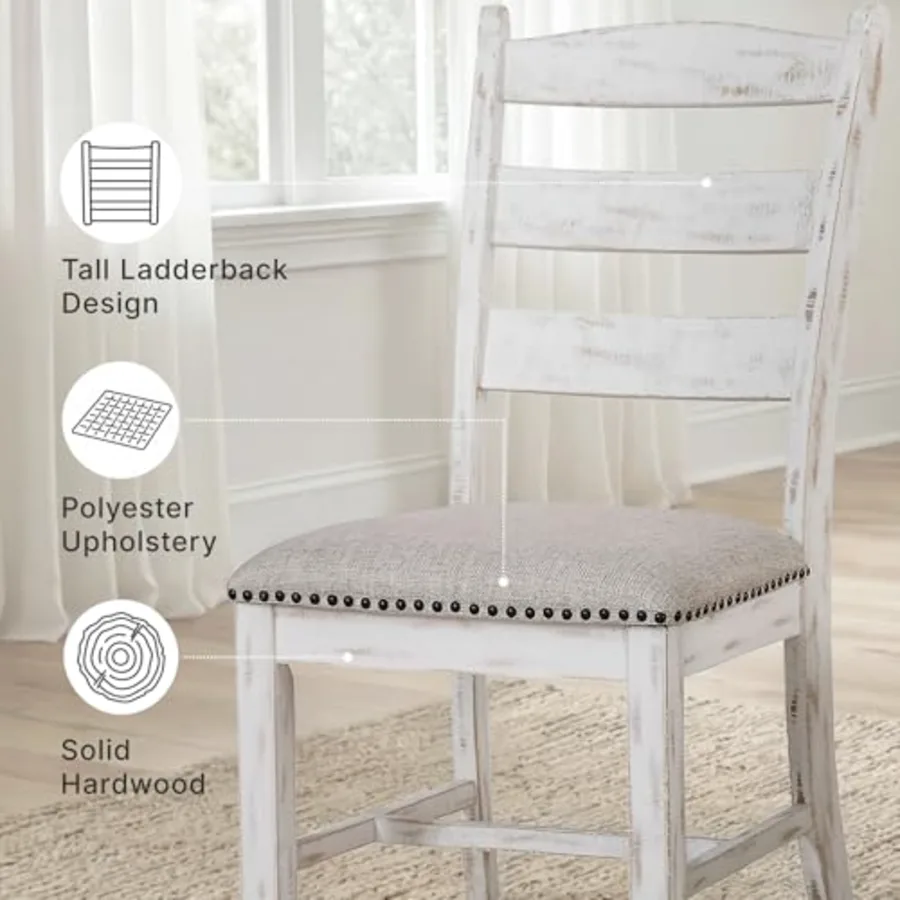 Valebeck Farmhouse Cushioned Dining Chair view 4