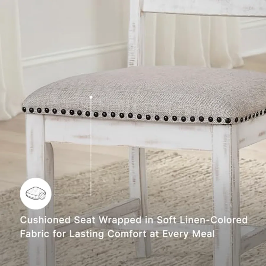 Valebeck Farmhouse Cushioned Dining Chair view 5