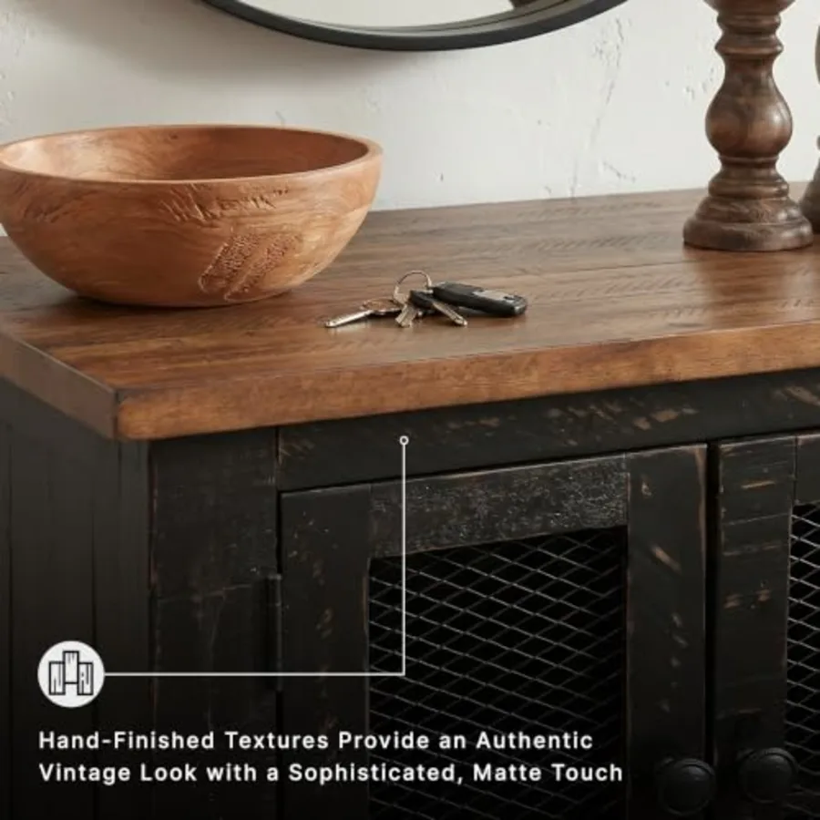 Valebeck Farmhouse Rectangular End Table with Storage view 4