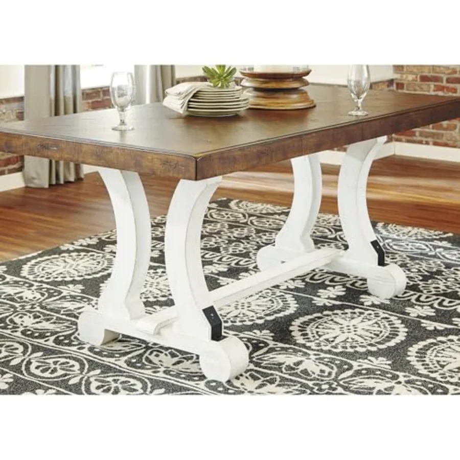Valebeck Farmhouse Rectangular Extension Dining Table view 2