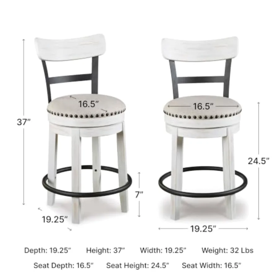 Valebeck Modern Swivel 24.5" Counter Height Barstool view 3
