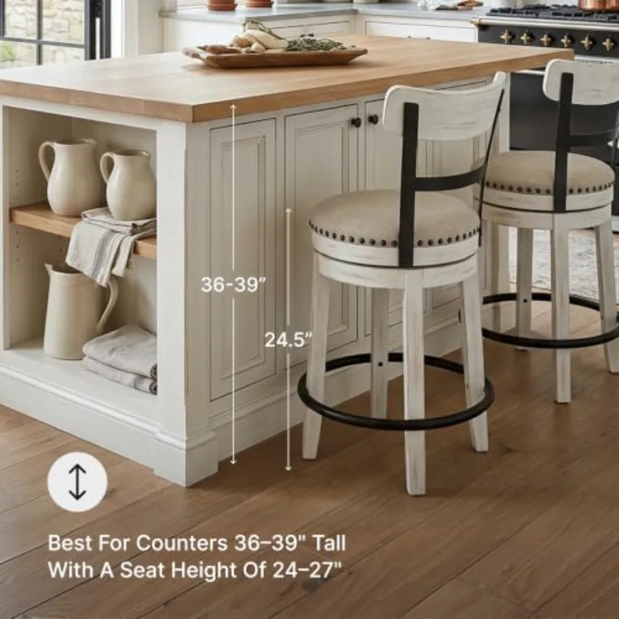 Valebeck Modern Swivel 24.5" Counter Height Barstool view 4