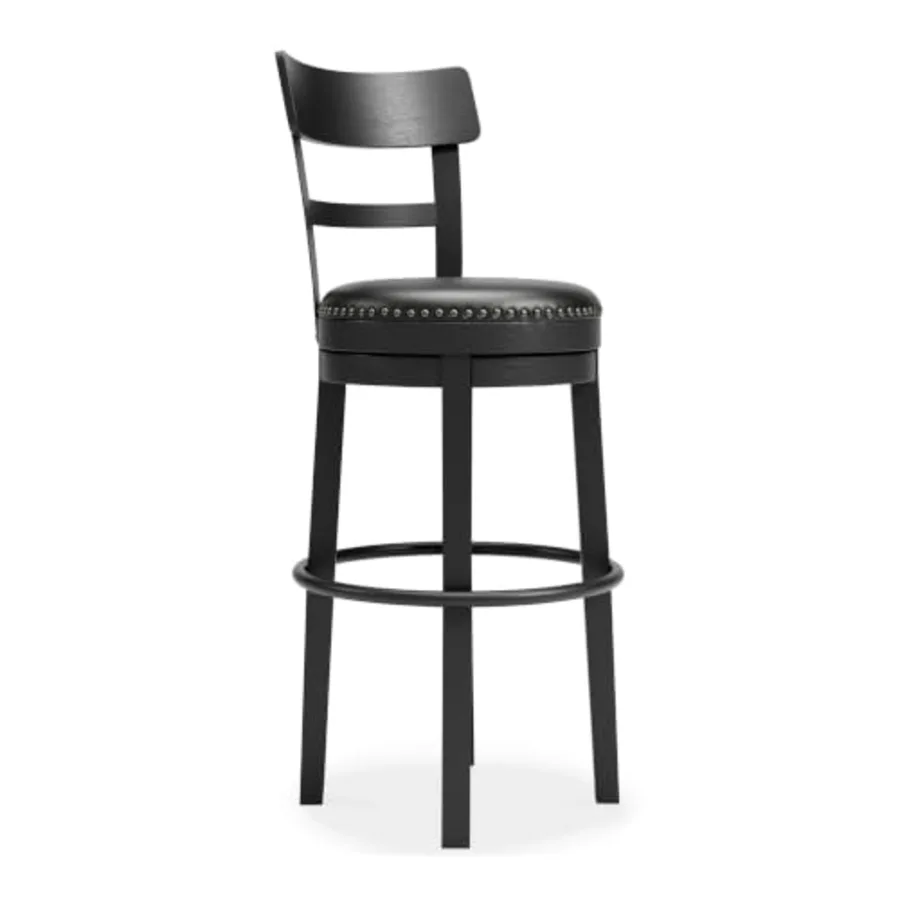 Valebeck Tall Upholstered Swivel Bar Stool with 360-Degree