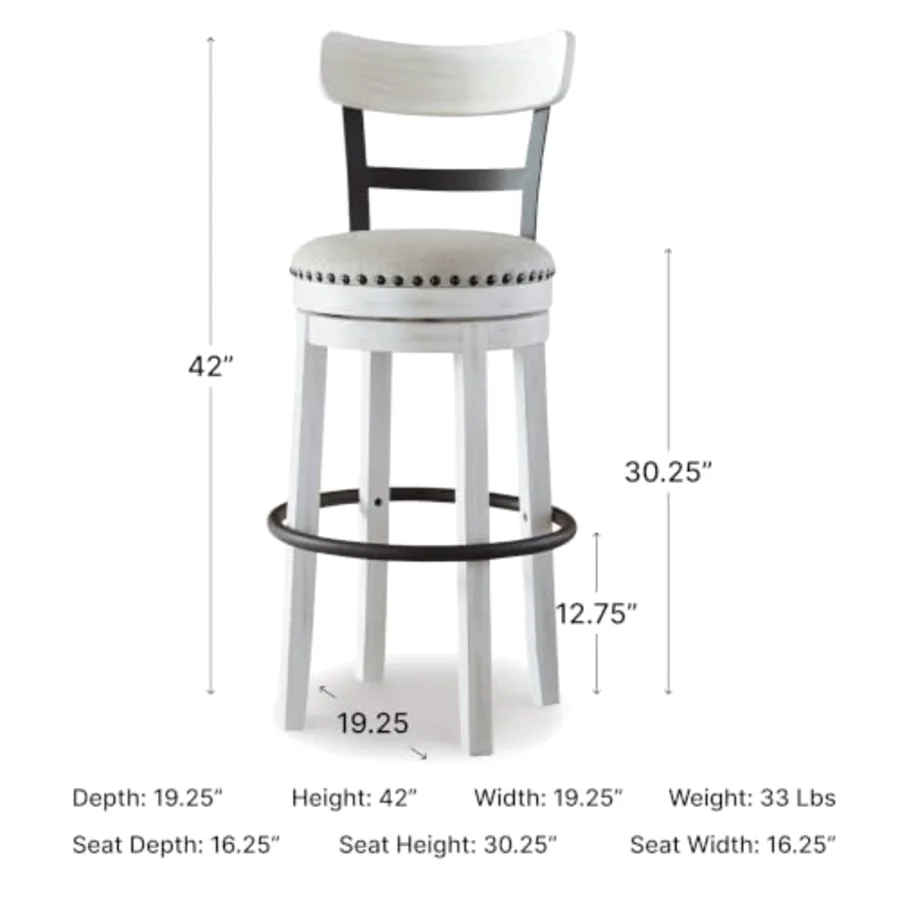 Valebeck Tall Upholstered Swivel Barstool view 2