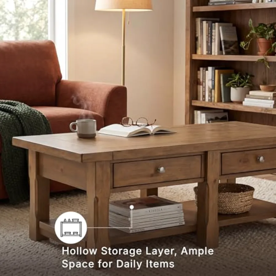 Vandenmore Casual Rectangular Coffee Table with 2 Drawers view 4