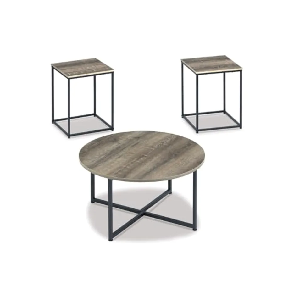 Wadeworth Urban Wood Grain 3-Piece Table Set