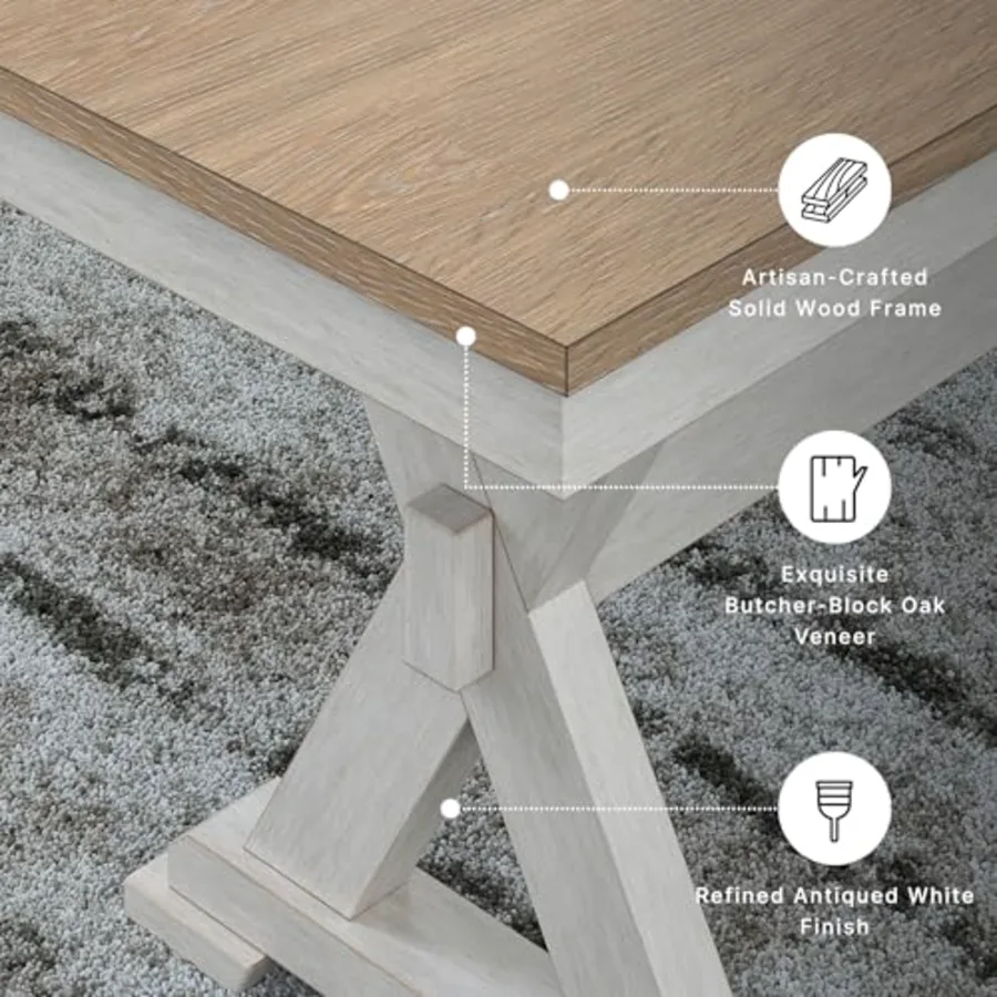 Westlinport Farmhouse 48" Dining Bench with Antiqued Finish view 4