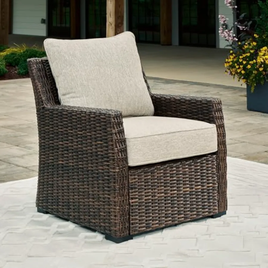 Wicker Patio Lounge Chair view 2
