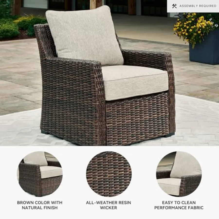 Wicker Patio Lounge Chair view 4