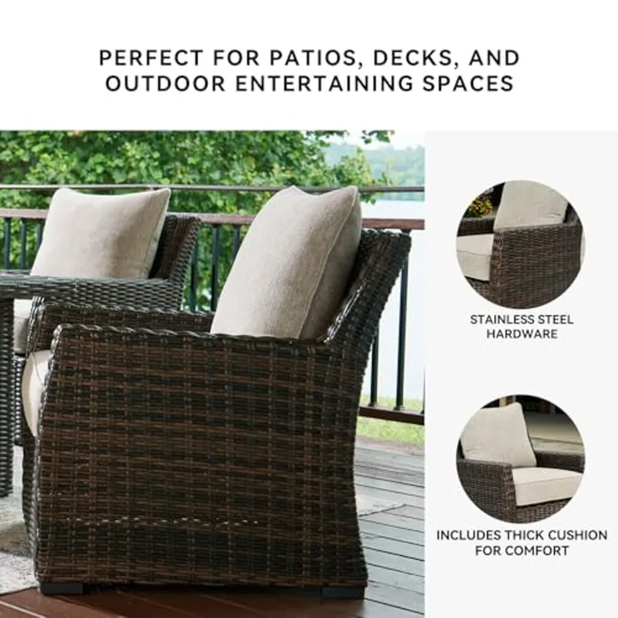 Wicker Patio Lounge Chair view 5