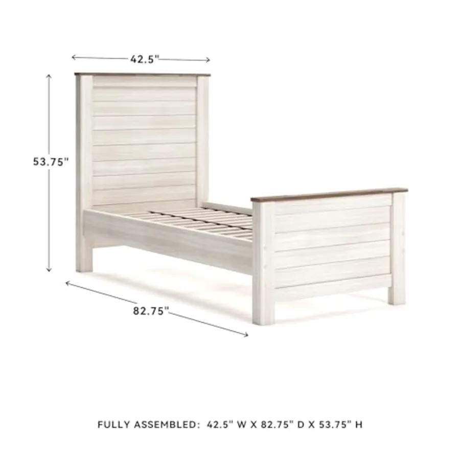 Willowton Farmhouse Twin Panel Bed view 3