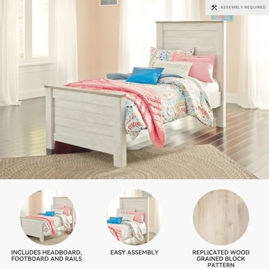 Willowton Farmhouse Twin Panel Bed view 4