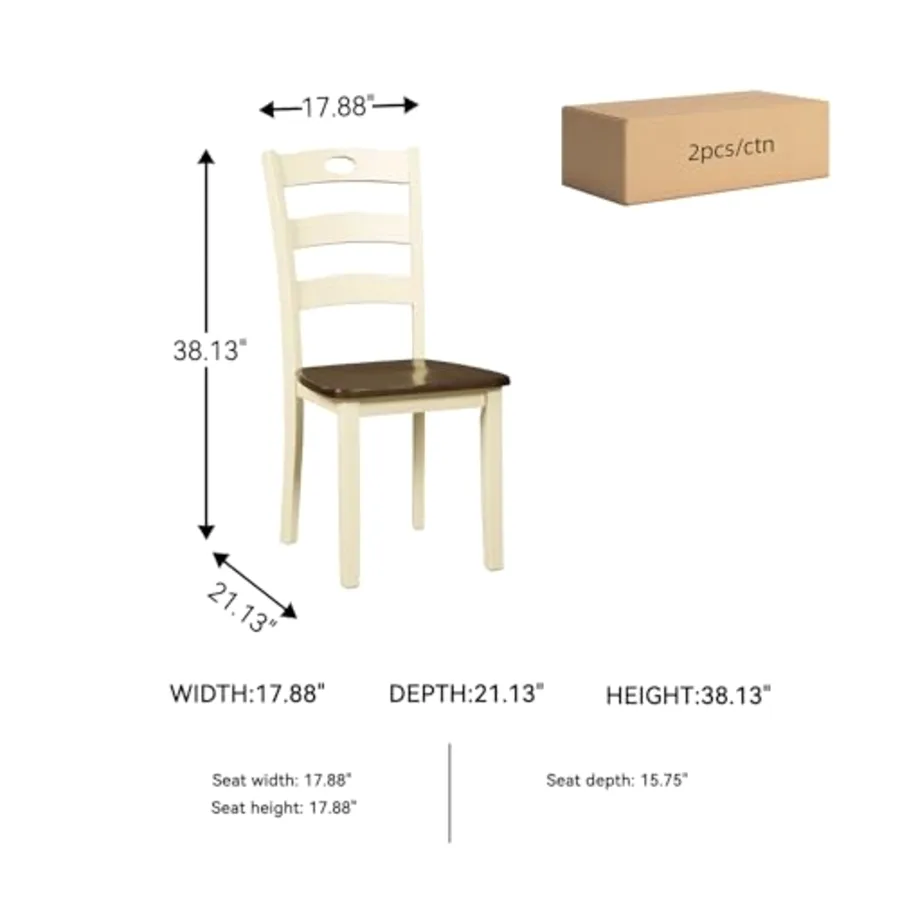 Woodanville 18" Cottage Ladderback Dining Chair view 3