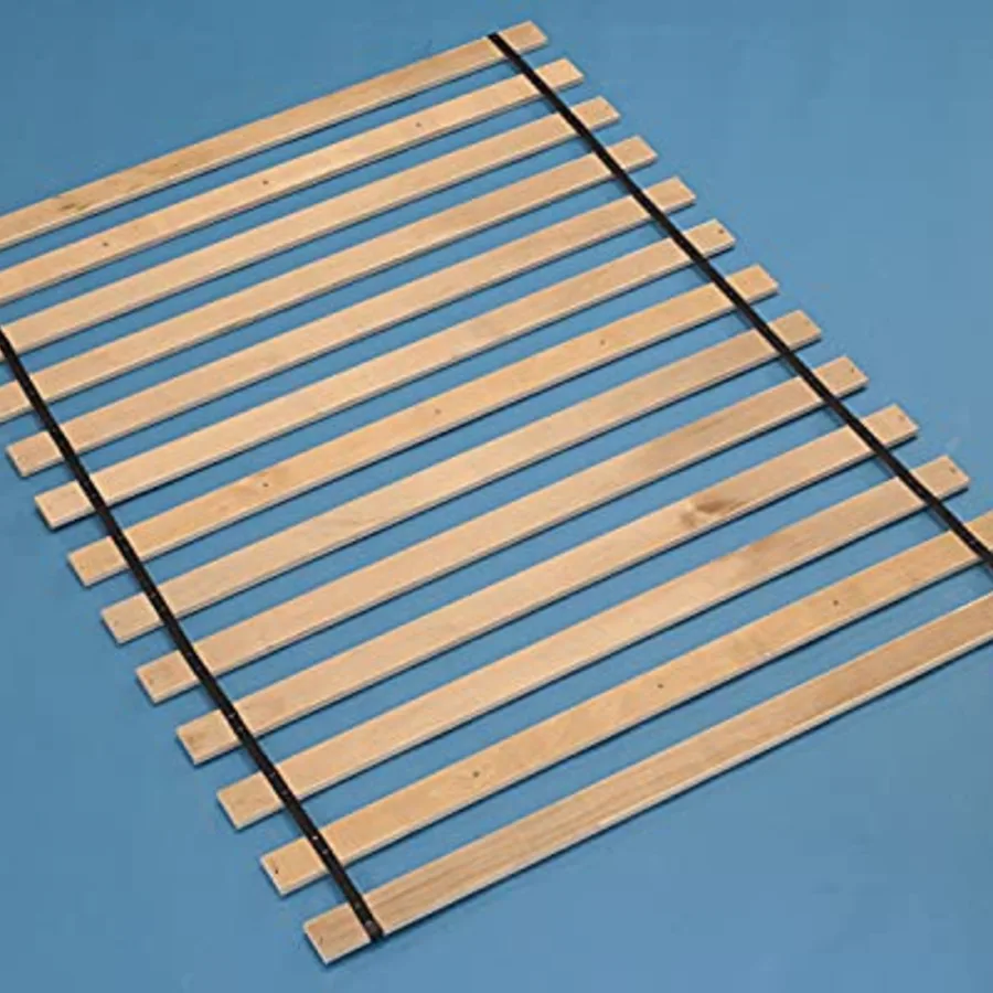 Wooden Mattress Support Bunkie Board Roll Slat with Nylon Cord view 2