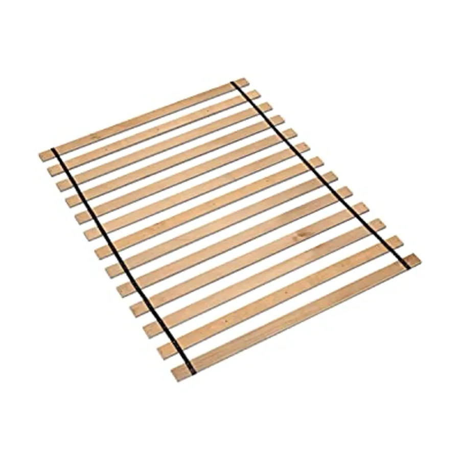 Wooden Mattress Support Bunkie Board Roll Slat with Nylon Cord