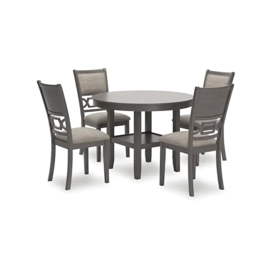 Wrenning 5-Piece Transitional Dining Table with Chairs Set