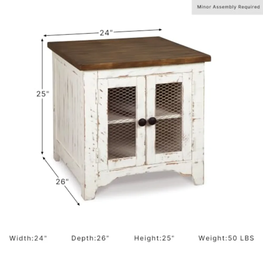 Wystfield Farmhouse End Table with Storage view 3