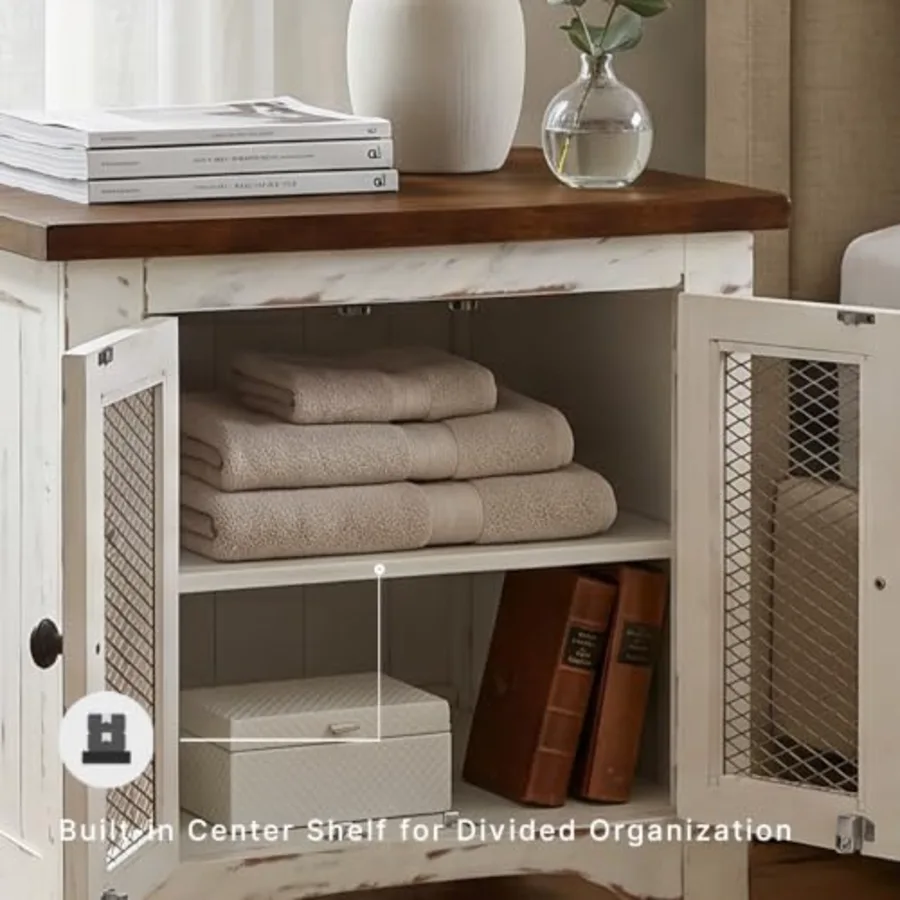 Wystfield Farmhouse End Table with Storage view 5