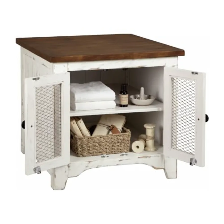 Wystfield Farmhouse End Table with Storage