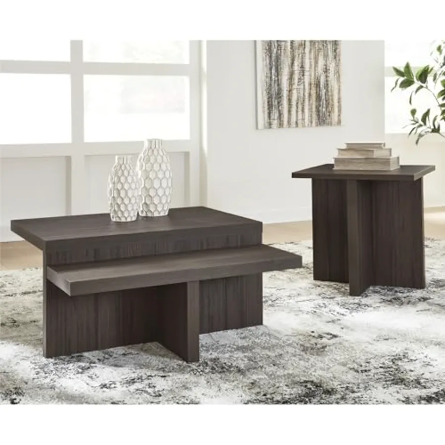 Zendex Contemporary Table Set with Pedestal Base view 2
